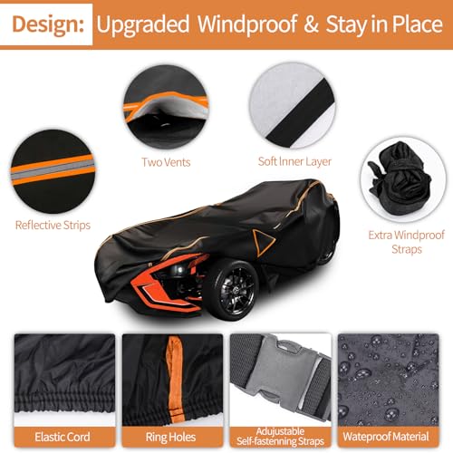 Full Cover for Polaris Slingshot Heavy Duty Premium Windshield Cover - size: for Polaris Slingshot