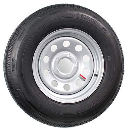 eCustomrim Radial Trailer Tire Rim Assembly ST205/75R14 5 Lug LRC Silver