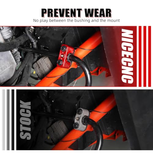NICECNC Rear Sway Bar Bracket, Red - color: Red