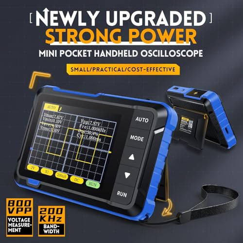 Handheld Digital Oscilloscope Multimeter, DSO152 2.8" TFT Kit - Portable Automotive Pocket Oscilloscope, 2.5MS/s High Sampling Rate, 200KHz Bandwidth, Trigger Function Auto/Normal/Single