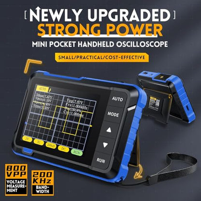 Handheld Digital Oscilloscope Multimeter, DSO152 2.8" TFT Kit - Portable Automotive Pocket Oscilloscope, 2.5MS/s High Sampling Rate, 200KHz Bandwidth, Trigger Function Auto/Normal/Single