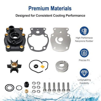 MARKGOO Water Pump Repair Kit 393630 for Johnson Evinrude 20-35 HP Outboard - color: 393630 fits 20 25 30 35HP