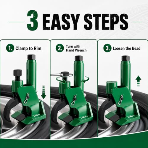 Manual Tire Bead Breaker Tool for ATV, UTV, Motorcycle & Mower Use - color: GREEN