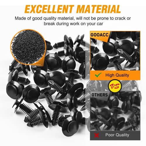 GOOACC 50Pcs Door Trim Panel Retainer Automotive Rivet Retainer Fender Bumper Fasteners Clips Compatible with Ford Lincoln Mercury Bronco Mustang F150 F-250 F-350 OEM #N801925-S N802900-S - color: 50Pcs Door Trim Panel Retainer