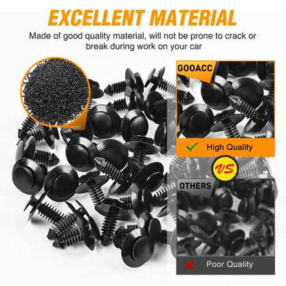 GOOACC 50Pcs Door Trim Panel Retainer Automotive Rivet Retainer Fender Bumper Fasteners Clips Compatible with Ford Lincoln Mercury Bronco Mustang F150 F-250 F-350 OEM #N801925-S N802900-S - color: 50Pcs Door Trim Panel Retainer