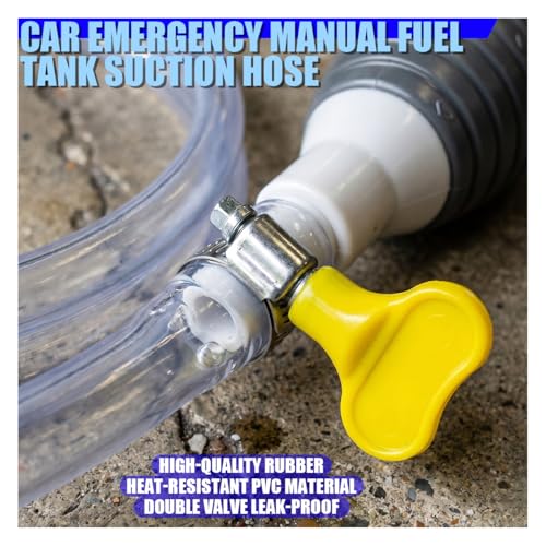 Car Multifunctional Liquid Siphon Pump, Portable Manual Fuel Transfer Hose with Clips, Universal Auto Fluid Extractor for Oil, Water, Diesel, Gasoline (1M-3.28FT) - size: 1M-3.28FT