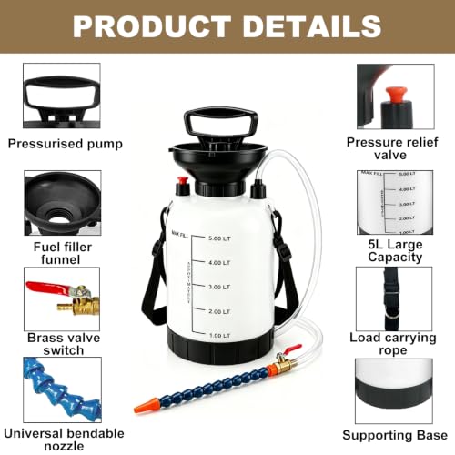 5L Transmission Fluid Pump, Manual Fluid Transfer Pump for ATF & Gear Oil - size: Fluid Pump-5L