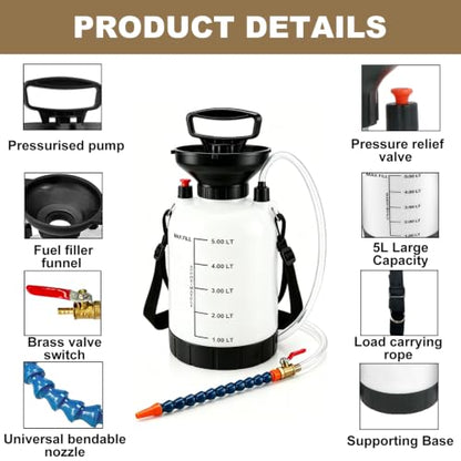 5L Transmission Fluid Pump, Manual Fluid Transfer Pump for ATF & Gear Oil - size: Fluid Pump-5L