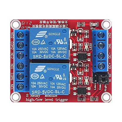 4pcs DC 5V Relay Module 2 Channel Relay Board with Optocoupler Support High or Low Level Trigger - size: 2 Channel - 5V