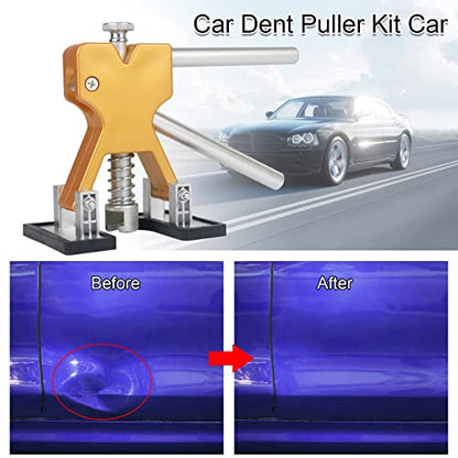 Tosucs Dent Repair Tool Paintless Car Dent Puller Kit with 18 Taps and Glue Gun Adjustable Dent Repair Removal Lifter Pull Tool for Automobiles, Refrigerator, Motorcycle, Metal Dent Repair(34pcs)