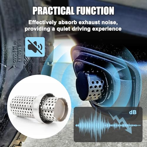 PSLER 51MM Motorcycle Exhaust Muffler Universal Silencer Removable