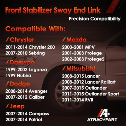 Sway Bar Link 2pc, Fit For 07-14 Jeep Compass & Patriot, 11-14 Chrysler 200