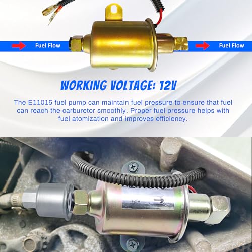 Electric Fuel Pump E11015 A029F887 Compatible with Cummins Onan - size: E11015