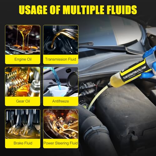 JIFETOR 200CC Automotive Fluid Extractor Fill Hand Pump Oil Change Syringe