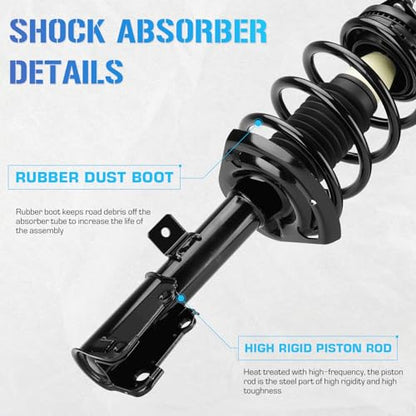ILONPA (4) Front Struts Shock & Sway Bar Links for 2008-2014 Dodge Avenger