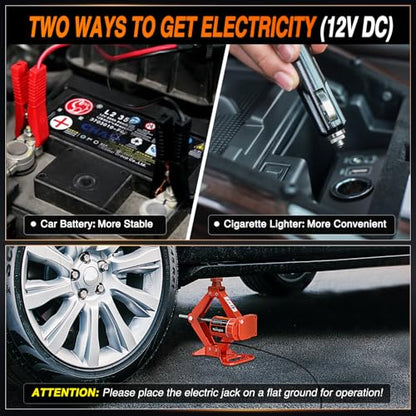 Nilight Electric Car Jack 3 Ton 12V Scissor Lift Jacks with Remote Control - size: 3 T w Remote Control
