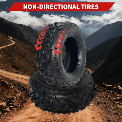 GarveeTech 24x8x12 ATV Tires, 2 Pack 24x8-12 ATV UTV Tires 24 18 12 All Terrain Tires for Trail, Desert, Mud, Dirt, Street, Sand, 4PR Tubeless - size: AT24X8-12, style: Pattern B