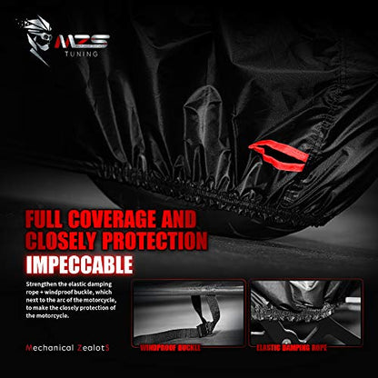 MZS Motorcycle Cover Waterproof Outdoor fits up to 96" Sport Bikes Cruiser - size: X-Large 96 inches