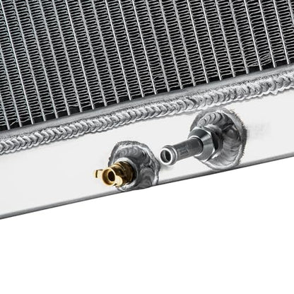 ALLOYWORKS Aluminum Radiator For 1996-2002 Toyota 4Runner 2.7L L4 3.4L V6 Engine Radiators, OEM CU1998, Q1998, RAD1998, 3 Row Core Racing Downflow Radiator with Transmission Oil Cooler