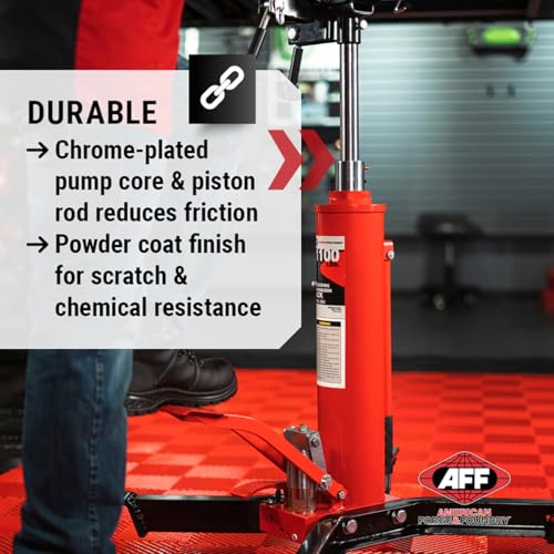 AFF Telescoping Transmission Jack - Truck Transmission Floor Jack with Universal Head and Wide Base (Multiple Weight Capacities) - size: 1,100 lbs Capacity, style: Air Assist