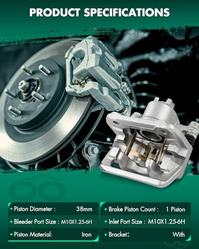 SCITOO - Rear Right Disc Brake Caliper Assembly For Acura,For Honda - size: Rear Passenger[19B2910A]