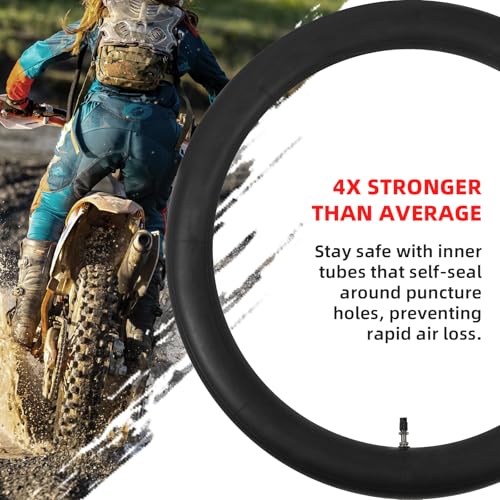 AR-PRO (2-Pack) 2.75/3.00-19" Heavy Duty Dirt Bike Inner Tubes with TR4 Valve Stem for 70/100-19, 80/100-19 19" Dirt Pit Tires, Compatible with Surron, Talaria, Segway, UltraBee and More - size: 2.75/3.00-19" (70/100-19), TR4 Valve