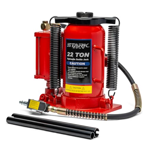 Stark USA 22 Tons Pneumatic Air Bottle Hydraulic Manual Bottle Jack Hoist Maintenance of Automobiles, Agricultural Vehicles, Trucks, Mobile Machinery - size: 22 Tons Pneum