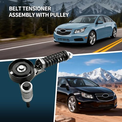 Belt Tensioner Assembly with Pulley for Chevy Cruze,Trax&Buick Encore
