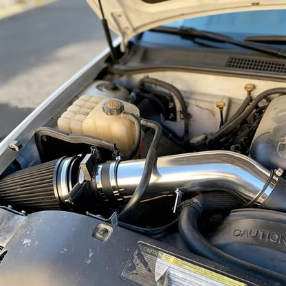PHILTOP 4" Cold Air Intake Kit Fit for 2000-2006 Chevrolet Suburban 1500 - color: Black, size: 2002-2007 Chevrolet Silverado 1500 4.8L/5.3L