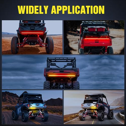 Nilight 30" UTV Tailgate Light Strip Running Brake Turn Signal Light - color: 30" Tailgate Light Strip Red/Amber