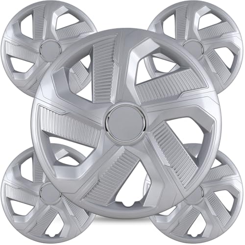 Winjet 14'' Universal Hubcaps Steel Wheel Rims Cover Set of 4,Wheel Rim Covers for Standard 14" Steel Wheels,Snap-On,Auto Tire Replacement Exterior Cap(14 Inch,PP Material,Lacquer) - color: Lacquer(5180-B-14), size: 14 inch