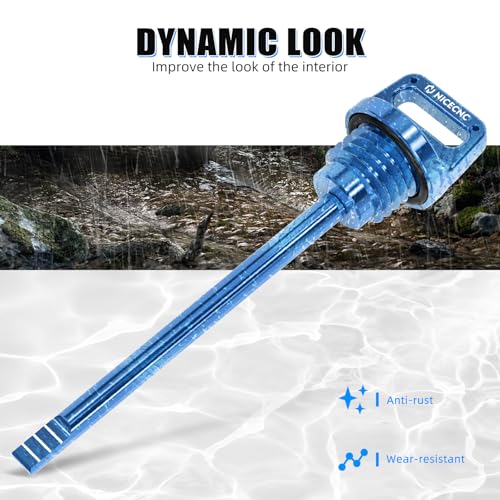 NICECNC Engines Oil Level Dipstick T6 Aluminum Blue - color: blue