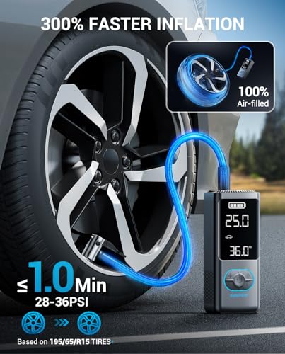 AVAPOW Portable Tire Inflator, 150 PSI Cordless Air Compressor