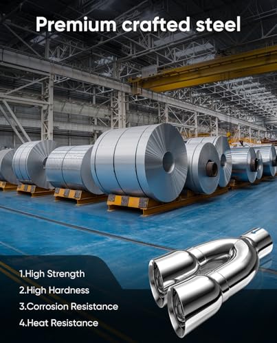 3" Dual Exhaust Tip,3''(ID) Inlet 4''outlet 16" Long Tail Pipe - size: 3TO4 16long