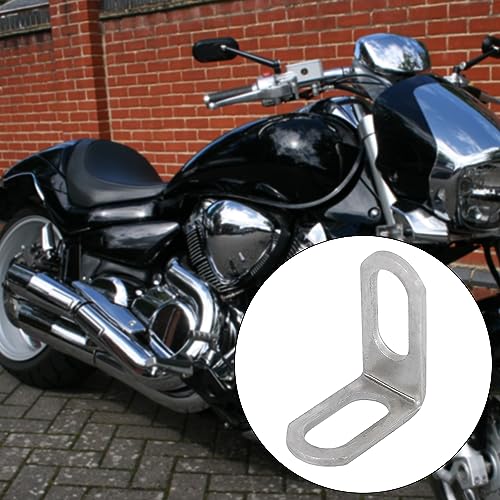 Motoforti 23mm 0.9" Motorcycle Exhaust Pipe Bracket L Shape Muffler Mounting Clamp Stainless Steel Silver Tone