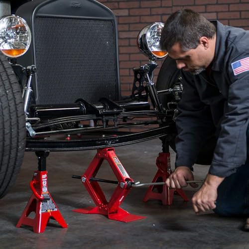 BIG RED T10152 Torin Steel Scissor Lift Jack Car Kit, 1.5 Ton (3,000 lb) Capacity, Red (Pack of 4) - size: 3000 lbs (Pack of 4)