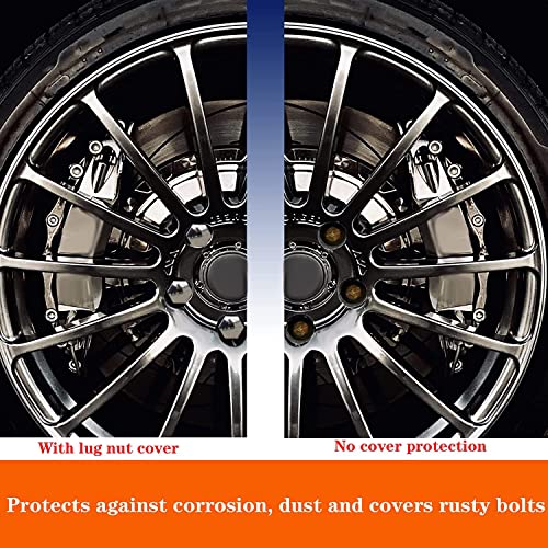 Gebildet 22 Pieces 17mm Chrome Wheel Nut Caps, Wheel Bolt Nut Caps Covers, Hexagonal Tire Nut Covers with Removal Tool Set for Cars - color: Chrome