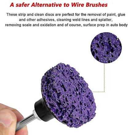 21 Pcs 2" Quick Change Easy Strip Discs, Paint Stripping Wheel for Drill,Die Grinder Attachments for Strips Paint