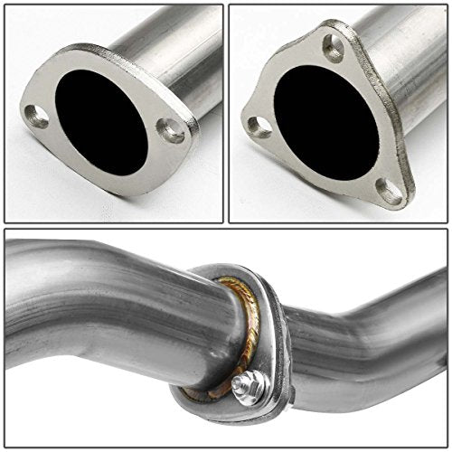 DNA MOTORING CBE-HC88-NRT Stainless Steel Cat Back Exhaust System [Compatible with 88-91 Honda Civic 3-Door Hatchback] - style: 14mm Double Walled