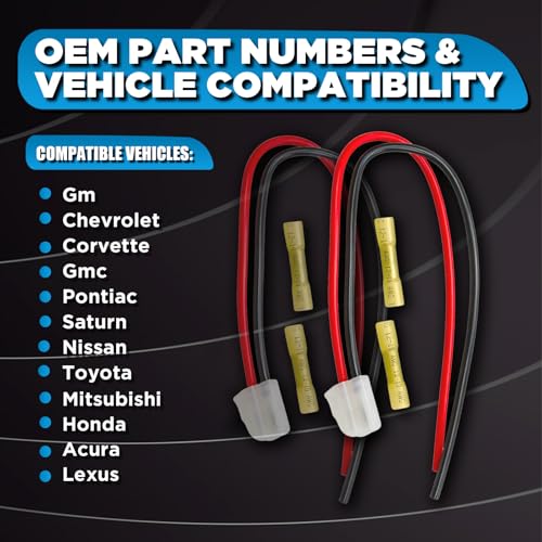 AITKEN 2PCS Universal Cooling Fan Connector Pigtail Harness - style: 2 pack