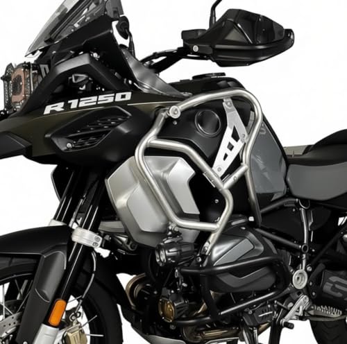 Crash Bar Extension for R 1250 GS Adventure ADV 2018-2024 Engine Guard - color: Silver