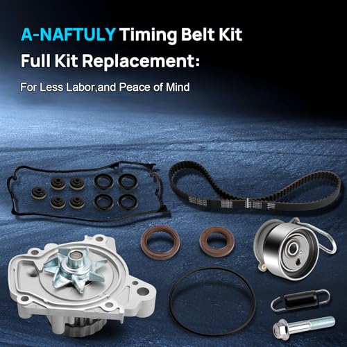 Engine Timing Belt Kit Water Pump Compatible with 2001-2005 Honda Civic 1.7