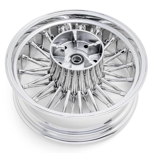 TOFR 16x5.5 Fat Spokes Rear Wheel Rim For Harley Touring Baggers 2009-2025 - color: Chrome, size: Rear:16x5.5