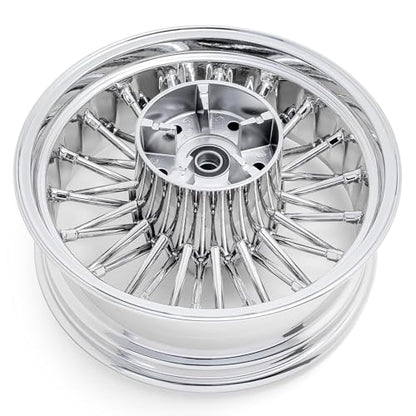 TOFR 16x5.5 Fat Spokes Rear Wheel Rim For Harley Touring Baggers 2009-2025 - color: Chrome, size: Rear:16x5.5