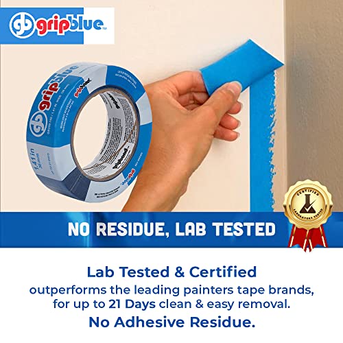 Professional-Grade Blue Painters Tape 1.5 Inch Wide, 1 Roll - size: 1.5 in/1.41 (Single Roll)