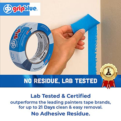 Professional-Grade Blue Painters Tape 1.5 Inch Wide, 1 Roll - size: 1.5 in/1.41 (Single Roll)