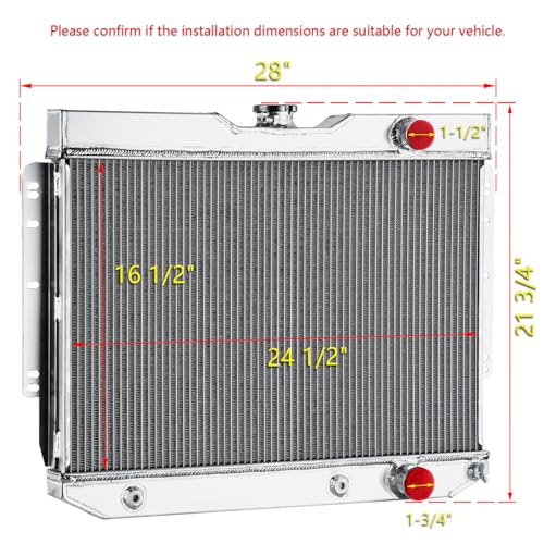 Radiator for 1959-1965 Chevy Impala El Camino Biscayne Bel Air Kingswood