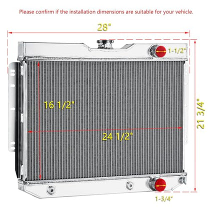Radiator for 1959-1965 Chevy Impala El Camino Biscayne Bel Air Kingswood