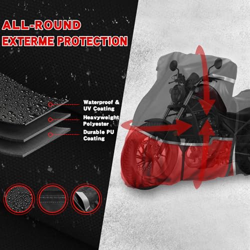 Motorcycle Cover Fits Honda Rebel 300 500 1100 Shadow 750 VTX 1300C - size: Honda Cruiser