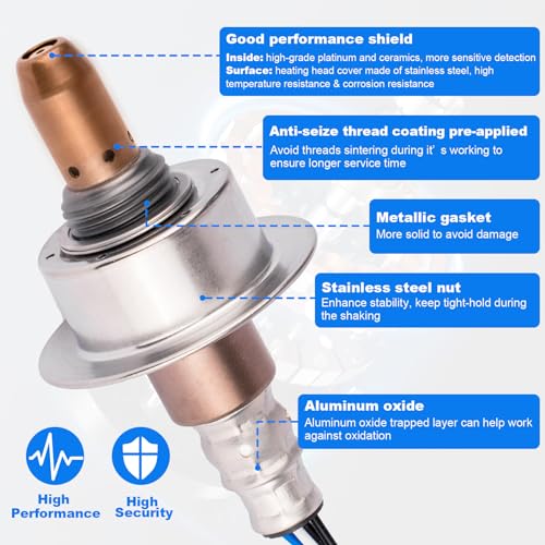 O2 Sensor 234-9091, Automotive Oxygen Sensor for Acura for TSX L4 2.4L 2009 2010 2011 2012 2013 2014, for Honda for Accord L4 2.4L 2008 2009 2010 2011 2012, for CR-V L4 2.4L 2010 2011 - size: 234-9091